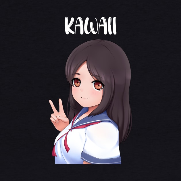 kawaii schoolgirl peace japan by Phantom Troupe